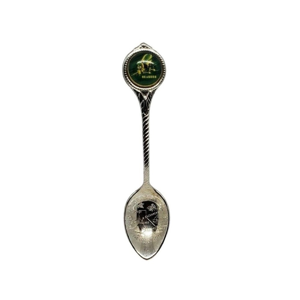 Seabees Fighting Bee Graphic California Engraved Mini Spoon Home Décor
